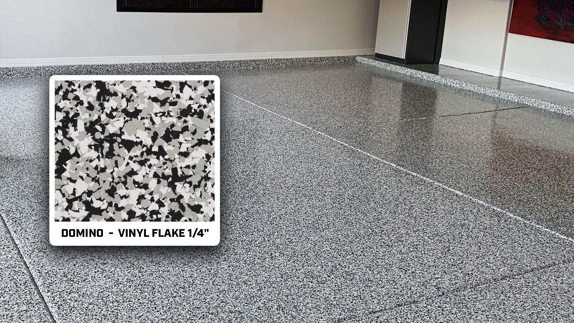 Vinyl flake floor finish